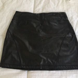 Express faux leather mini skirt